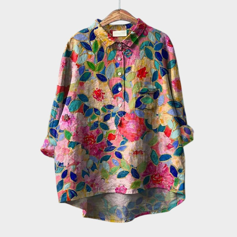 Tiara - Trendy Floral Blouse