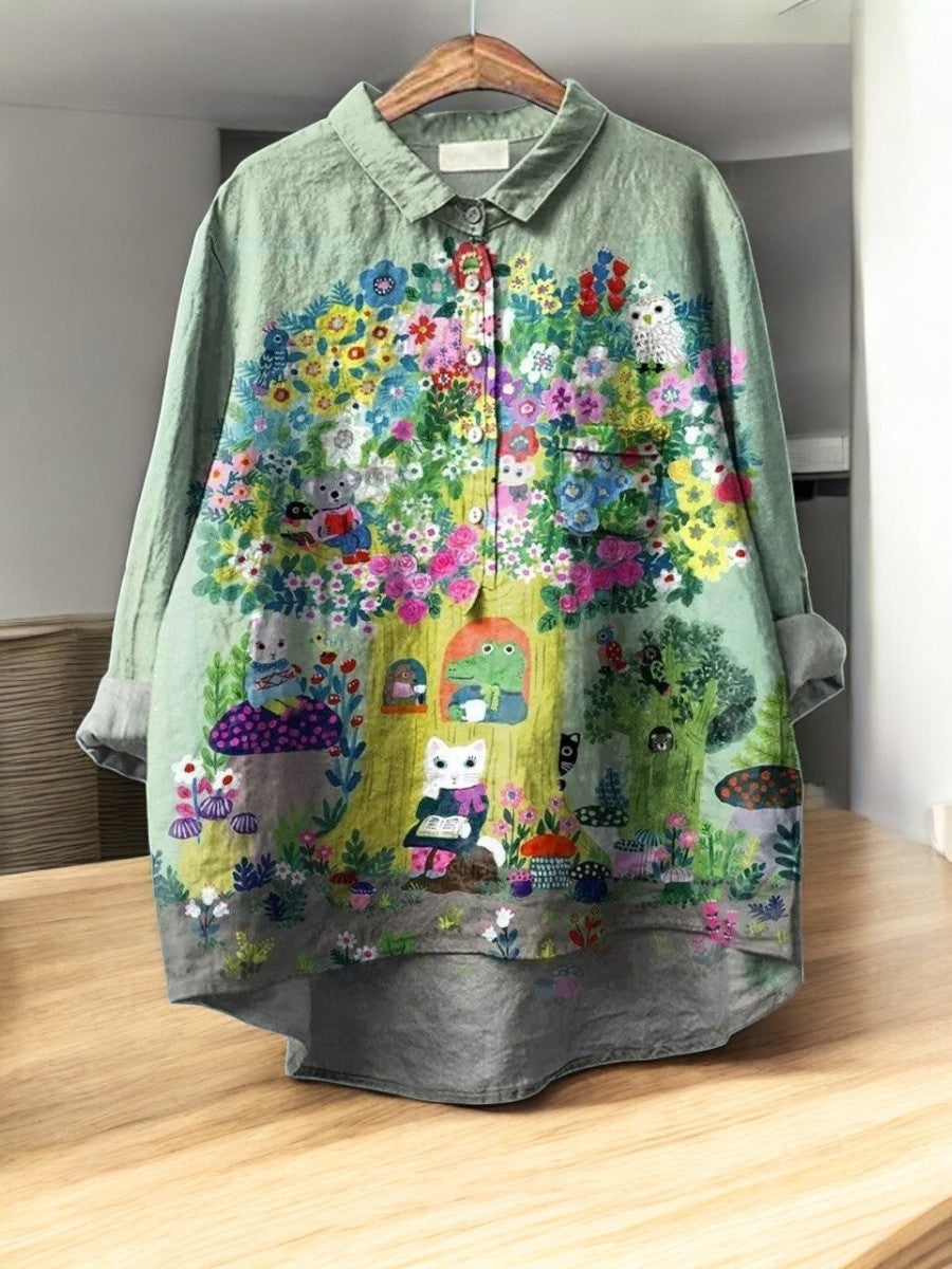 Willa - Printed Garden Blouse