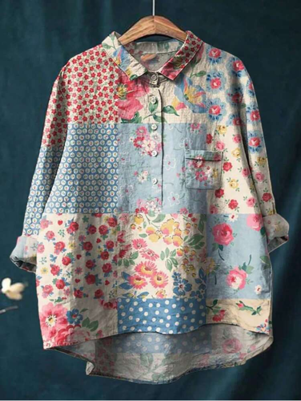 Cressida - Floral patchwork shirt