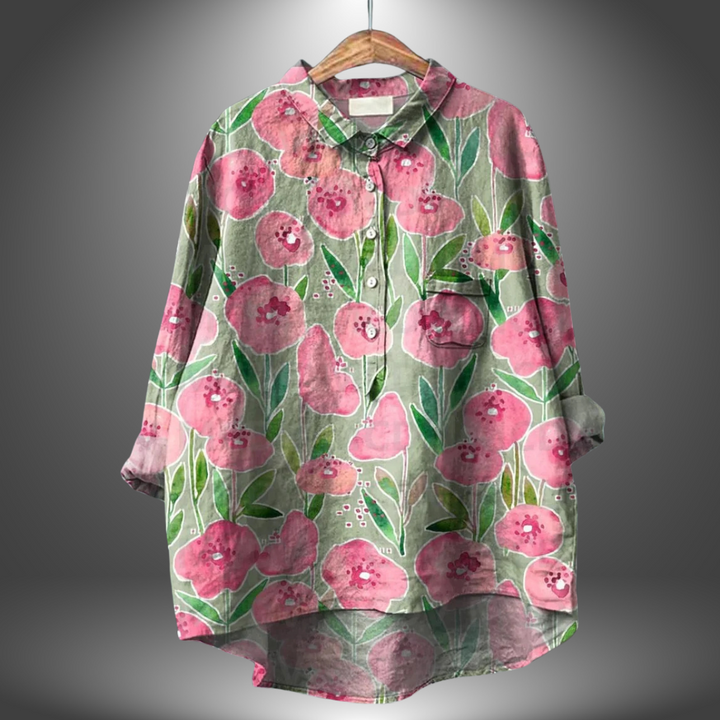 Karmina - Printed Petal Blouse