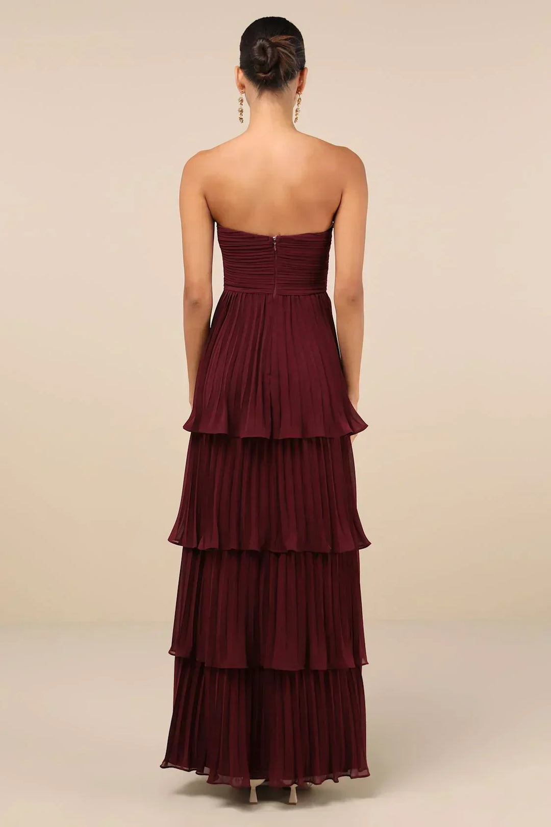 Celesty – Ruffled Pleated Dress