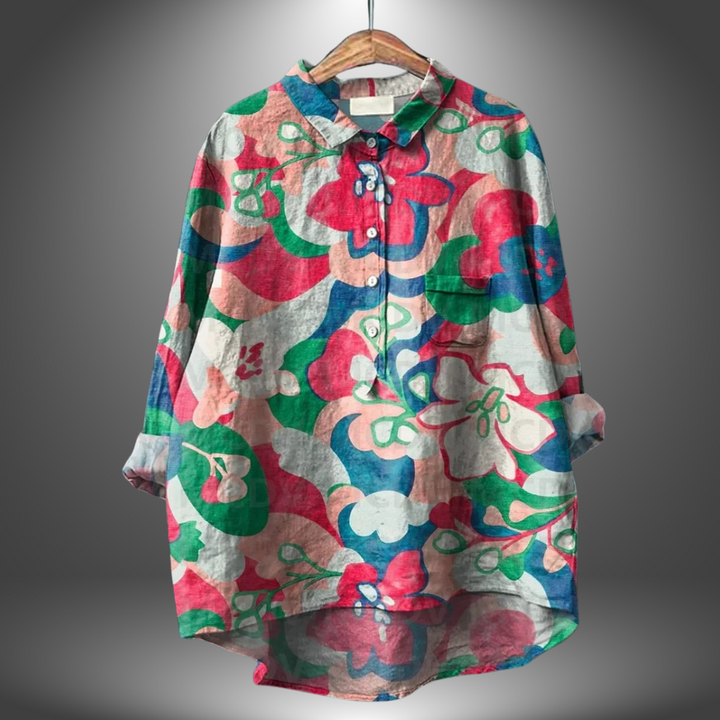Karmina - Printed Petal Blouse