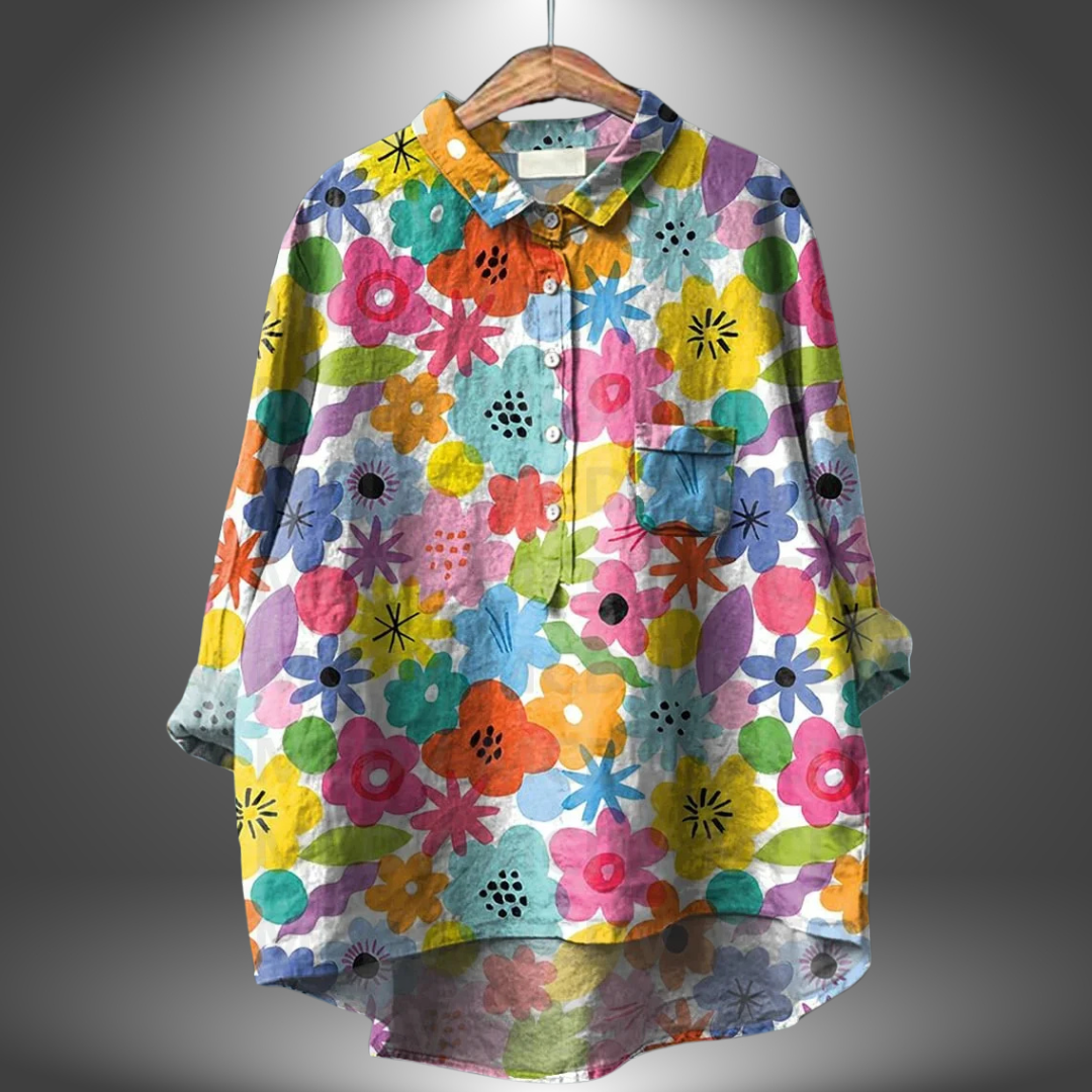 Karmina - Printed Petal Blouse
