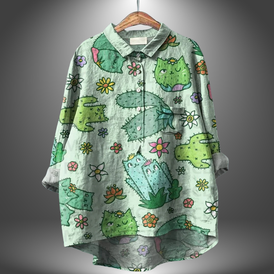 Karmina - Printed Petal Blouse