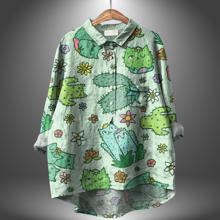 Karmina - Printed Petal Blouse