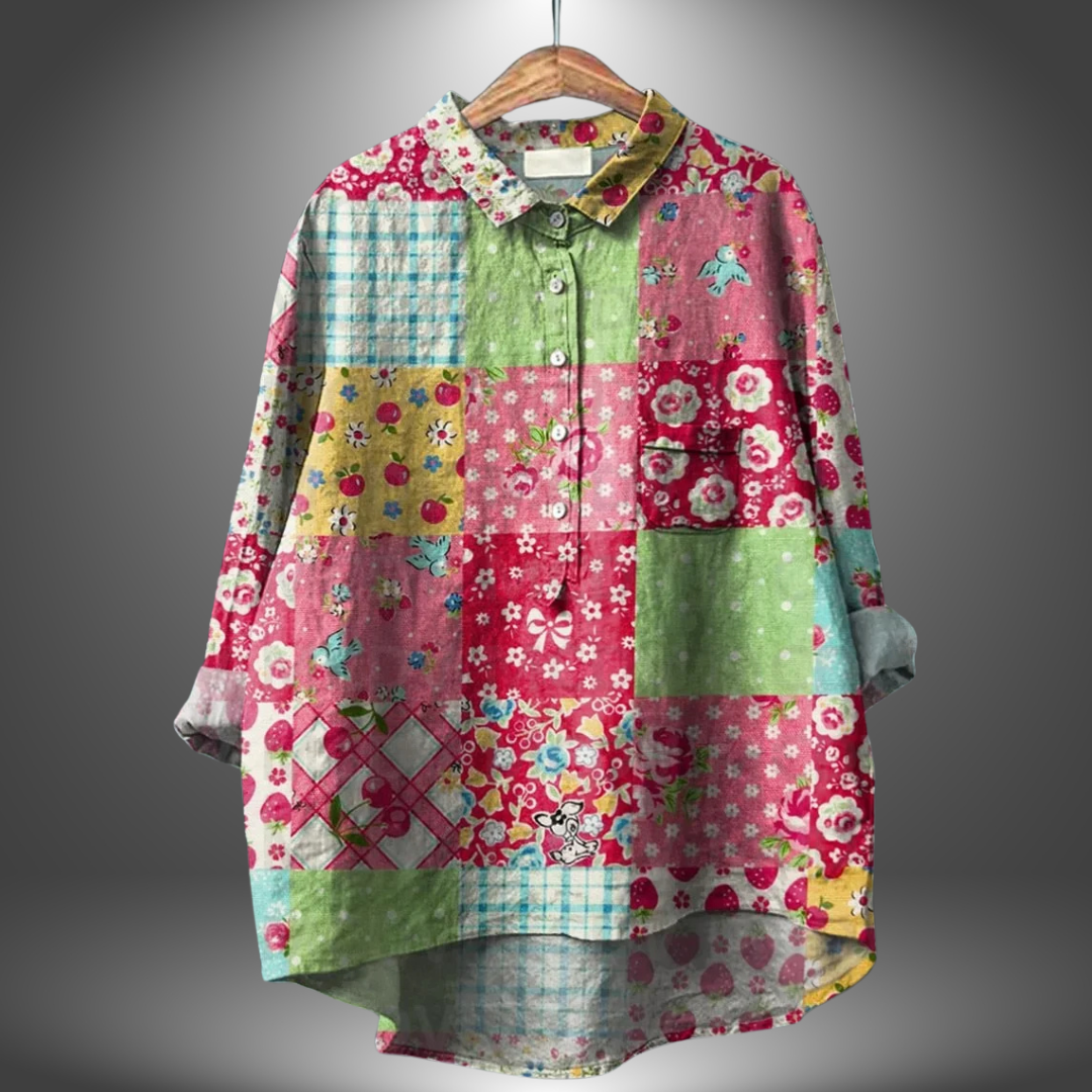 Karmina - Printed Petal Blouse