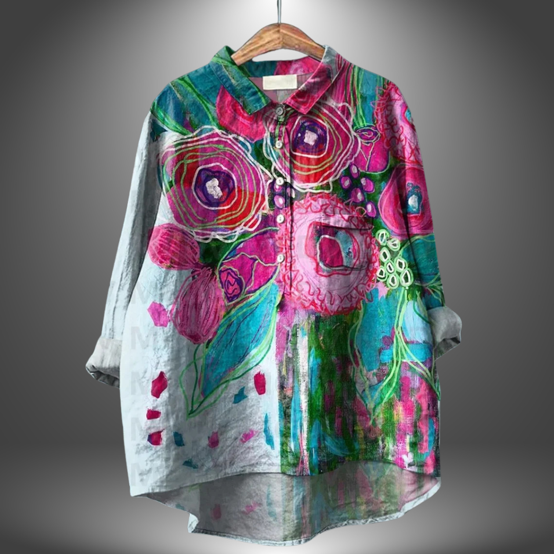 Karmina - Printed Petal Blouse