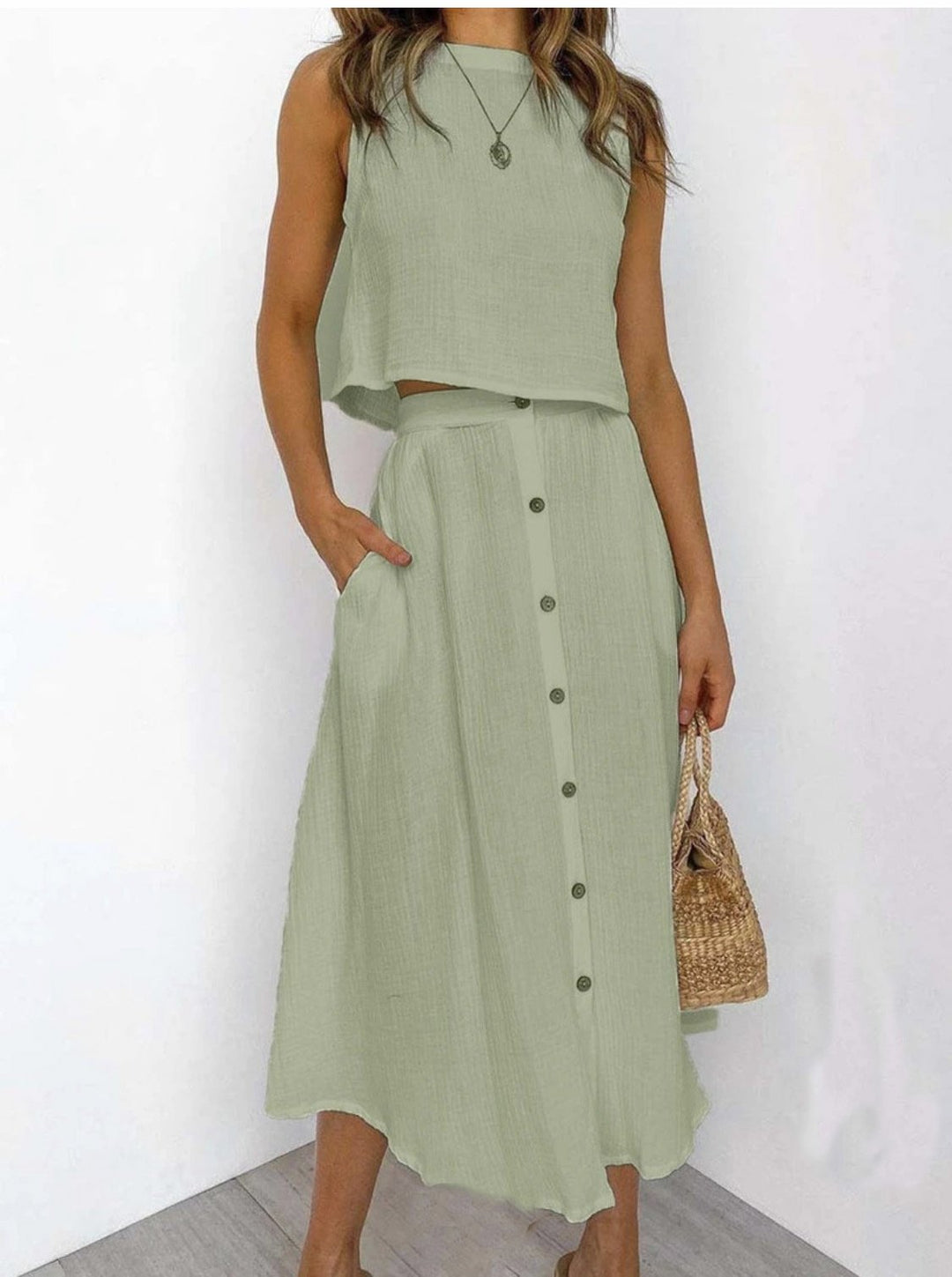 Viela - Effortless Buttoned Set