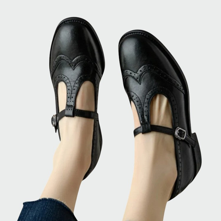 Olivia – Elegant Leather Mary Jane Shoes
