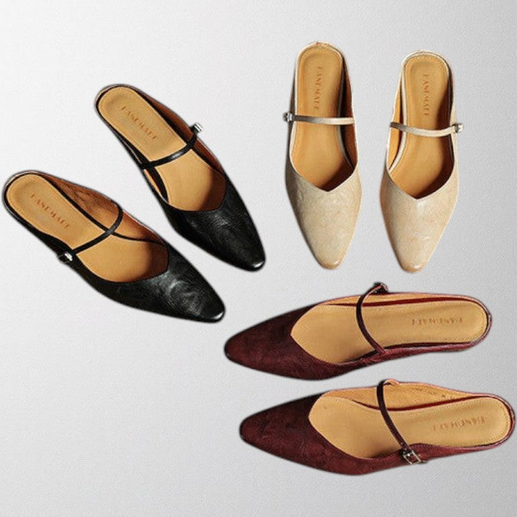 Olivia - Genuine Leather Mules