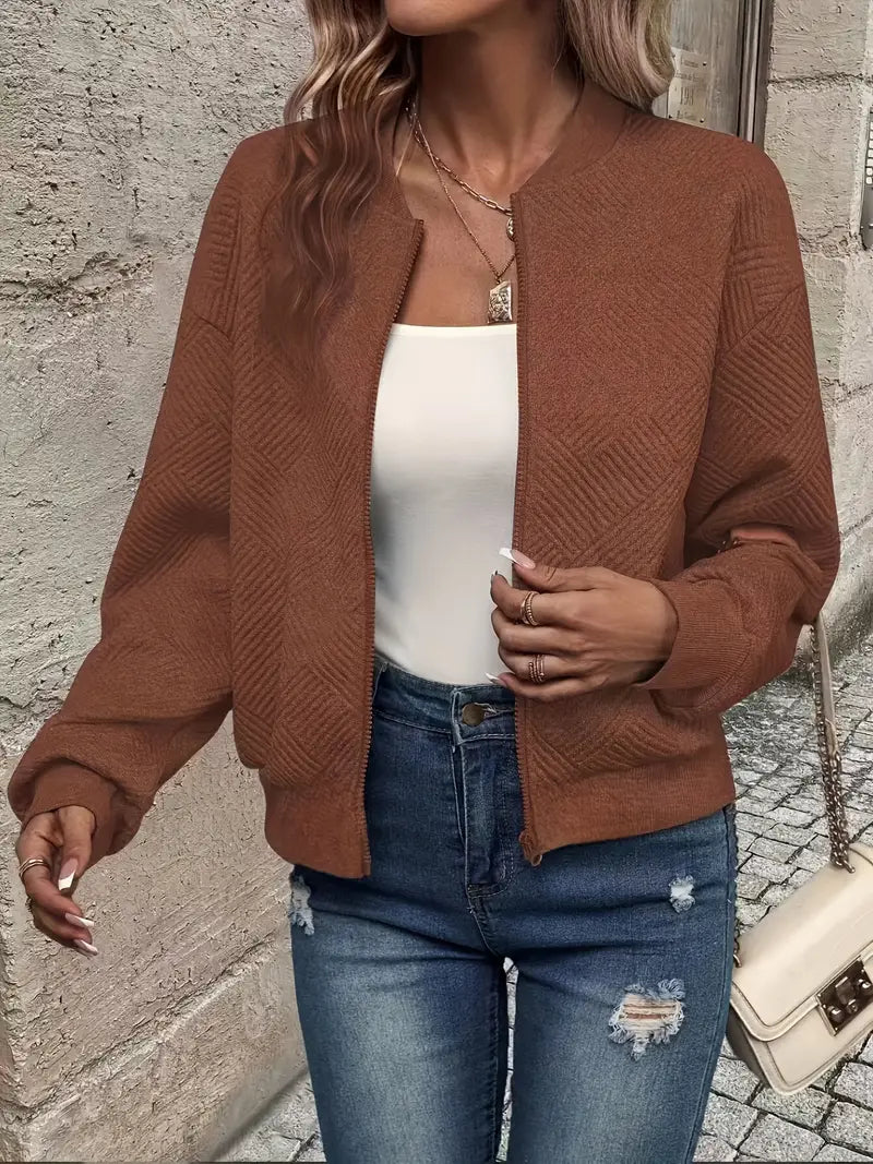 Shanie - Cozy Patterned Jacket
