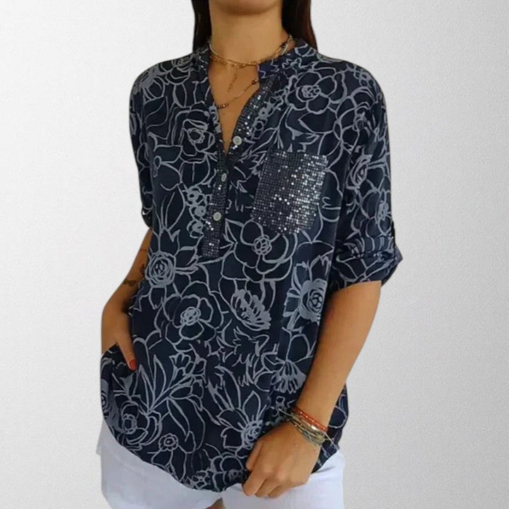 Olivia - Floral Print Blouse