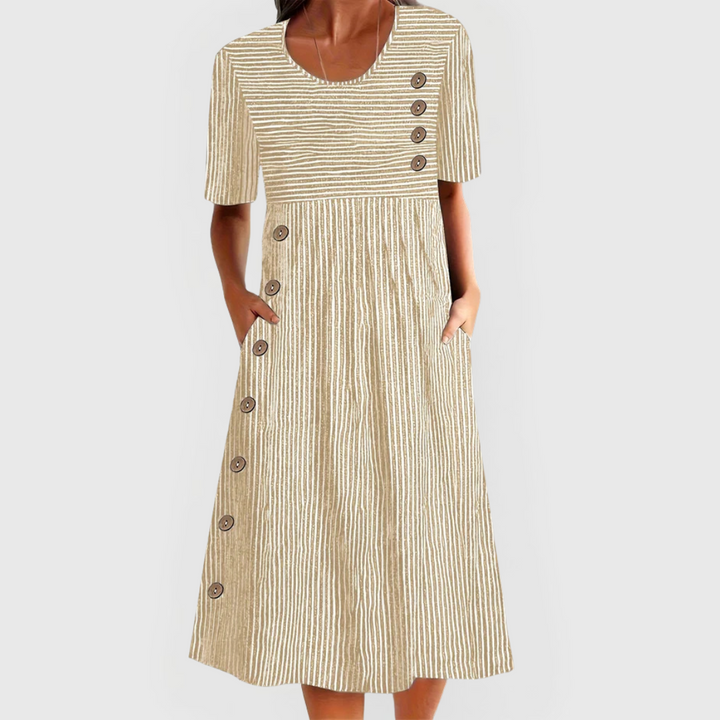 Beatrice - Striped Midi Dress