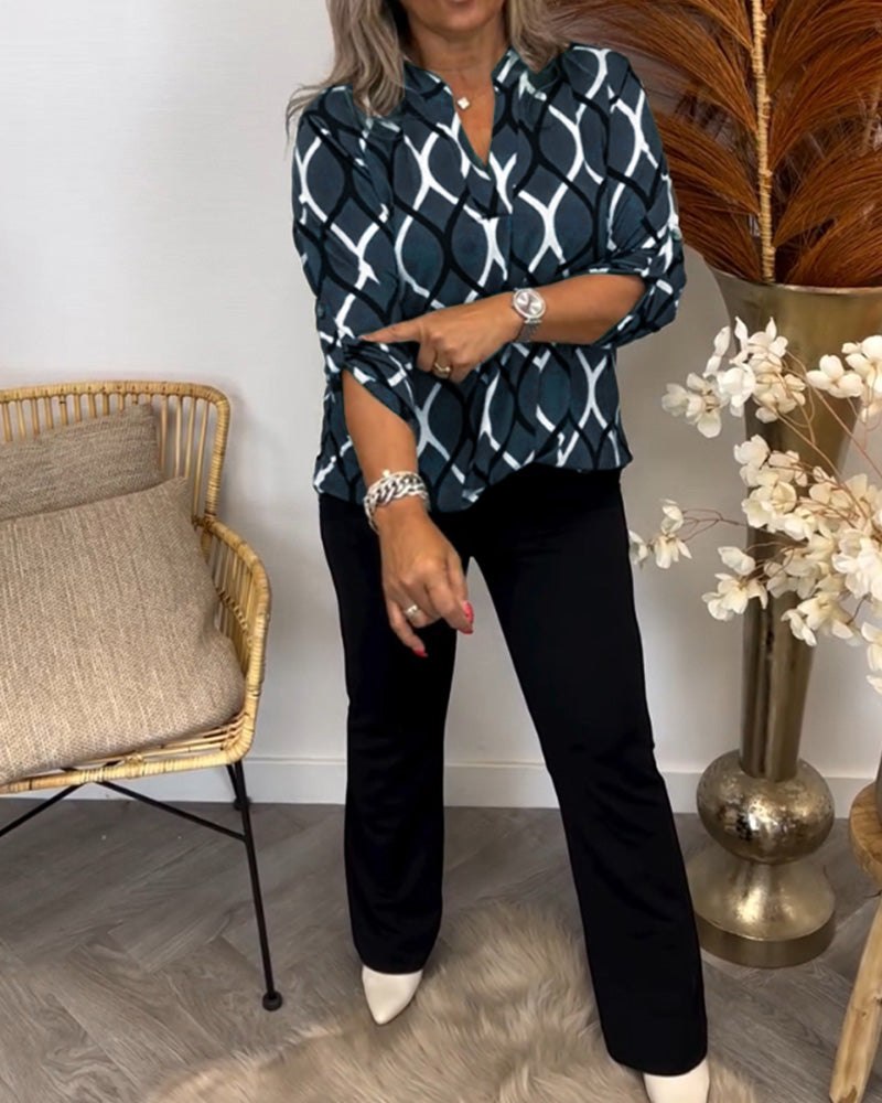 Oriana - Geometric Chic Blouse