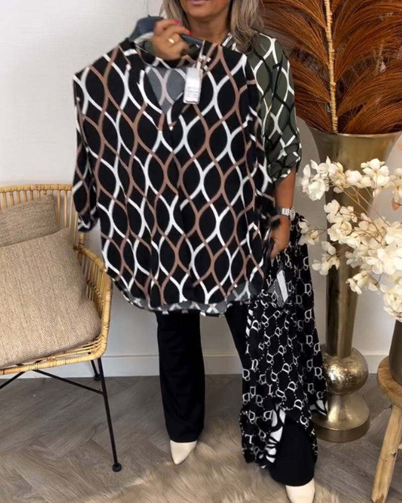 Oriana - Geometric Chic Blouse