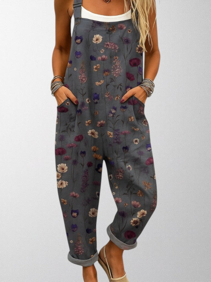 Olivia - Artistic Farm Print Jumpsuit