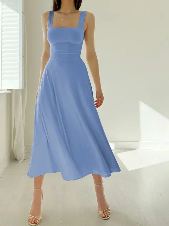 Celianne - Elegant Square Neck Dress