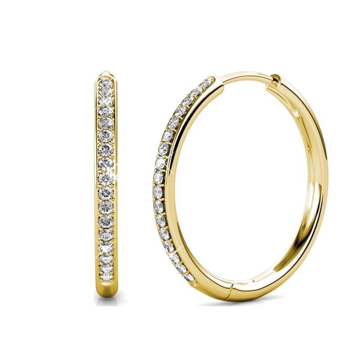 Eleanor Pave Earrings | Gold