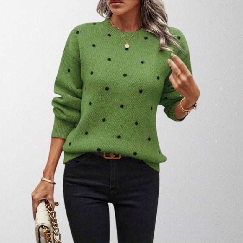 Olivia – Polka Dot Knitted Sweater