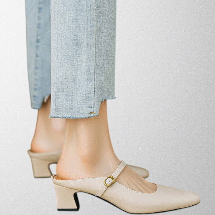 Olivia – Genuine Leather Mules