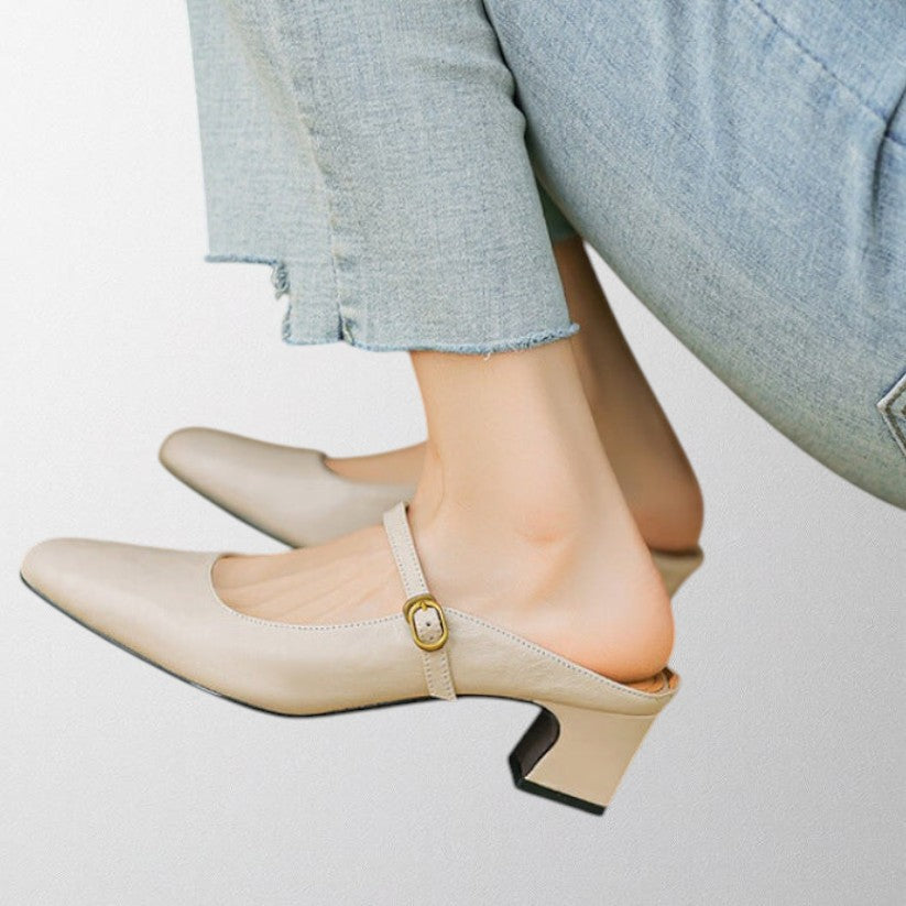 Olivia – Genuine Leather Mules