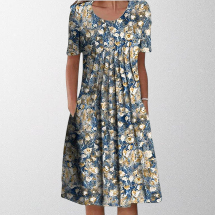 Olivia - Stylish and Casual Floral Dress with Pockets