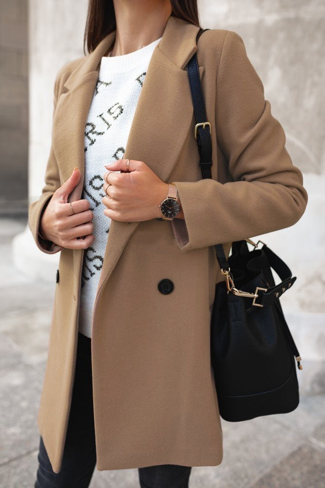 Celine - Chic Double-Breasted Coat: