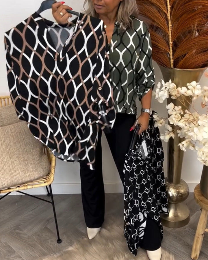 Oriana - Geometric Chic Blouse