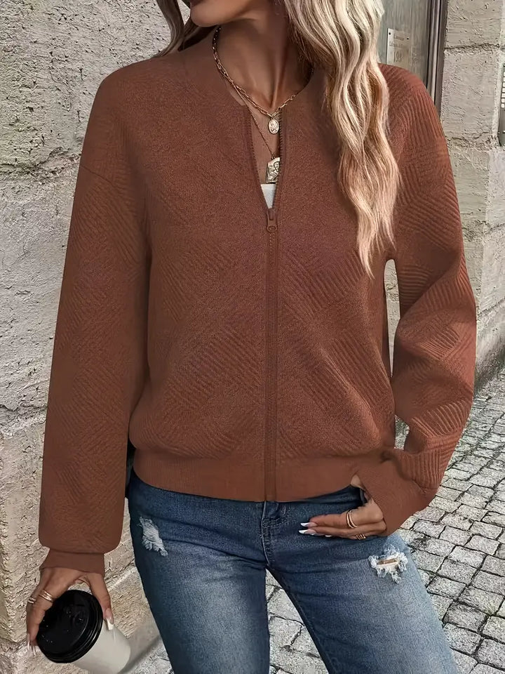 Shanie - Cozy Patterned Jacket