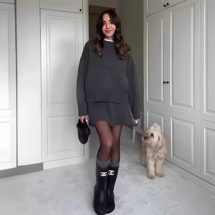 Rena - Minimalist Sweater and Skirt Set
