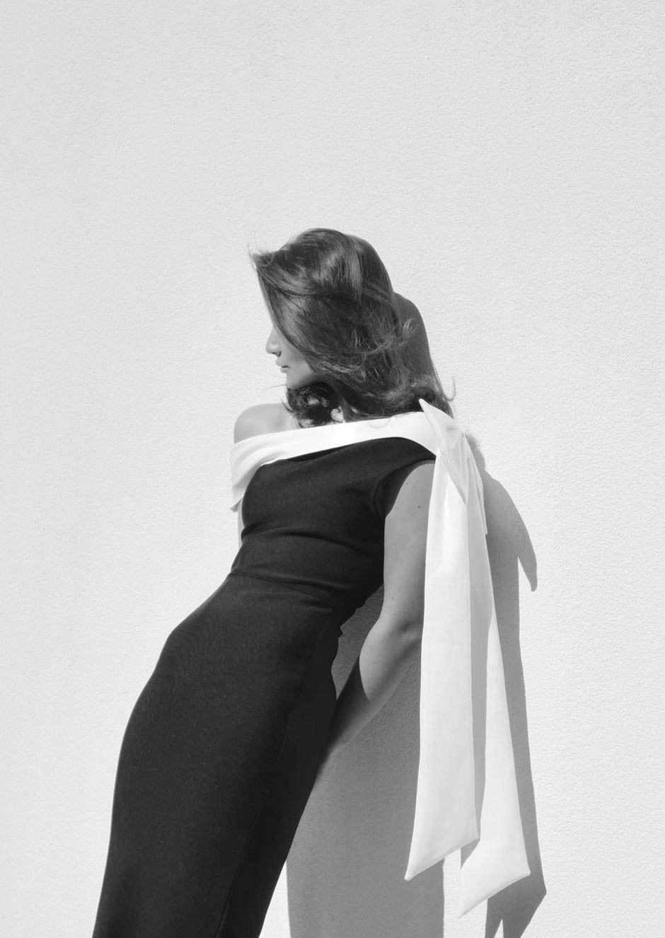 Novera - White Draped Detail Dress