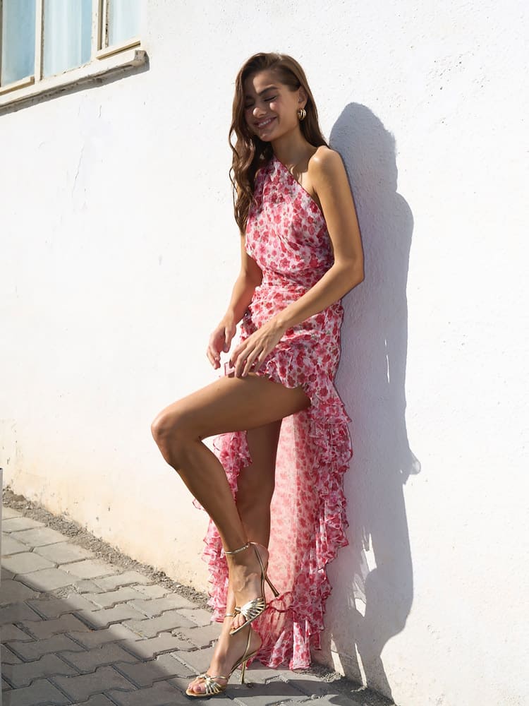 Isara - Wild Rose Ruffle Dress