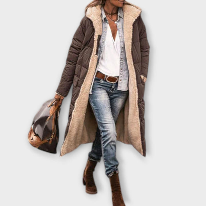 Kora – Cosy Faux Fur-Lined Coat