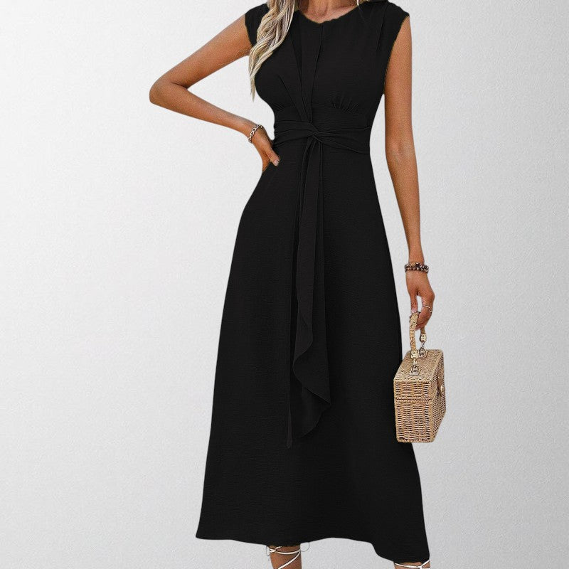 Olivia - Elegant Sleeveless Round Neck Maxi Dress