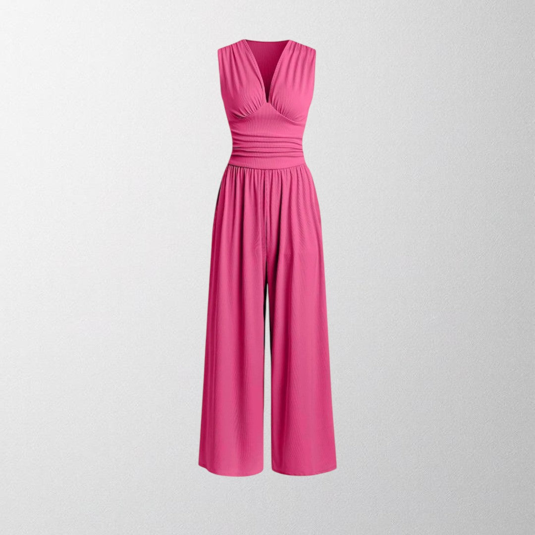 Olivia – Chic Sleeveless Wide-Leg Jumpsuit