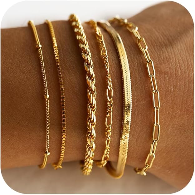 Rosie bracelet set | Gold