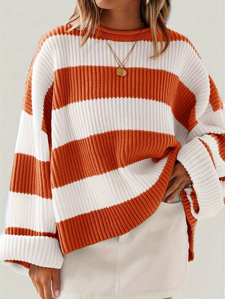 Ornella | Striped Round Neck Jumper