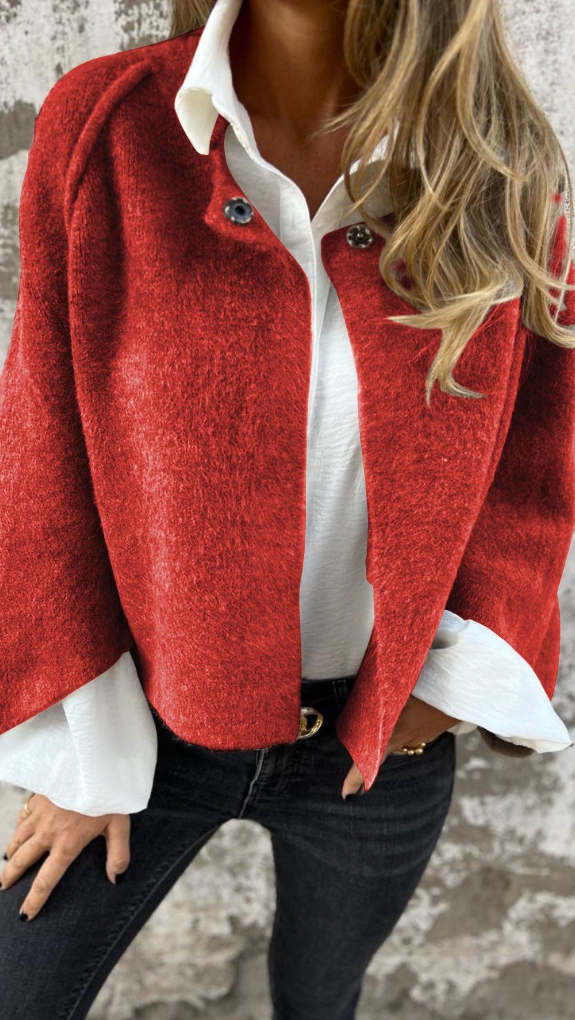 Grace – Coat with round neckline and long sleeves