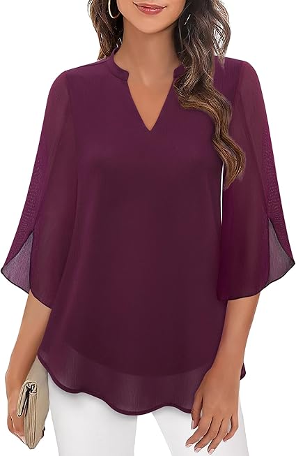 Sylva - Graceful V-Neck Top