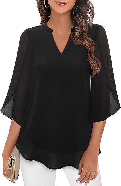 Sylva - Graceful V-Neck Top