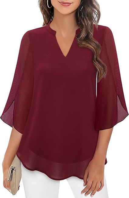 Sylva - Graceful V-Neck Top