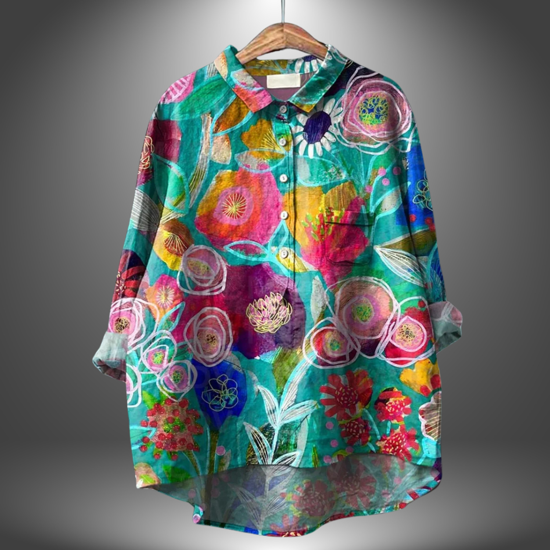 Karmina - Printed Petal Blouse