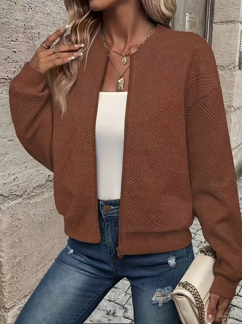 Shanie - Cozy Patterned Jacket
