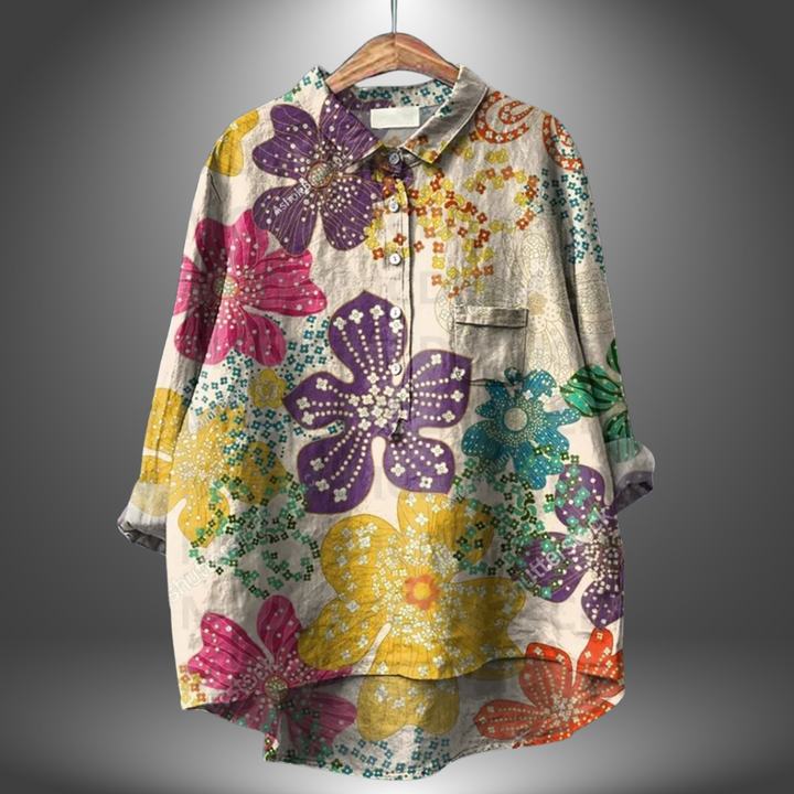 Karmina - Printed Petal Blouse