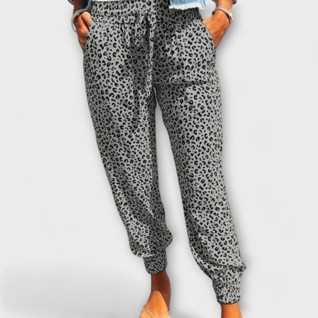 Feli - Wide-Leg Leopard Print Pants