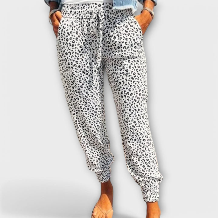 Feli - Wide-Leg Leopard Print Pants