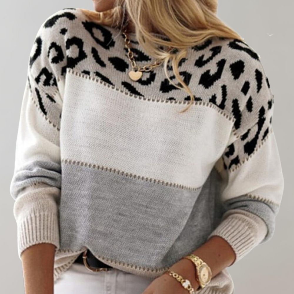 Cheyenne™ | Casual Sweater with Leopard Print