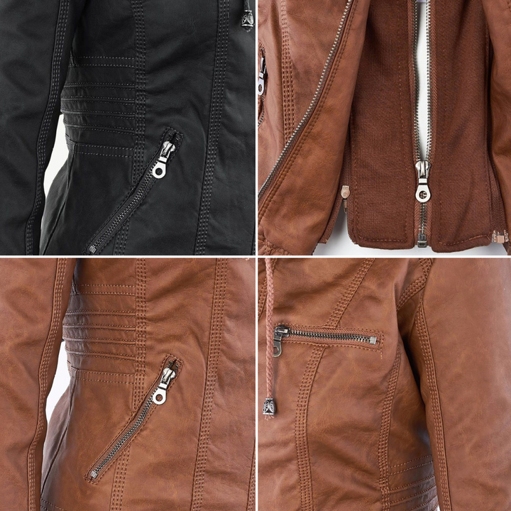 Élise | Timeless elegant leather jacket for women