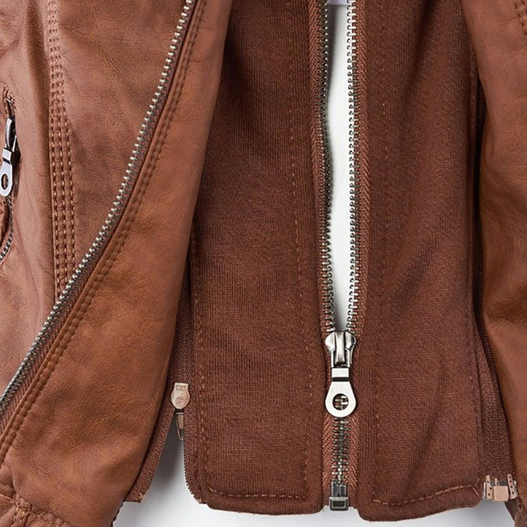Élise | Timeless elegant leather jacket for women