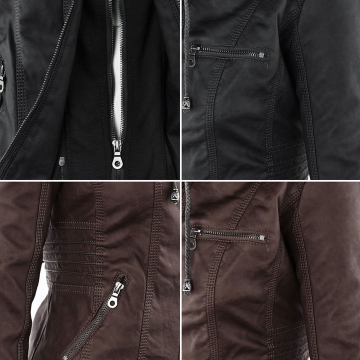 Élise | Timeless elegant leather jacket for women